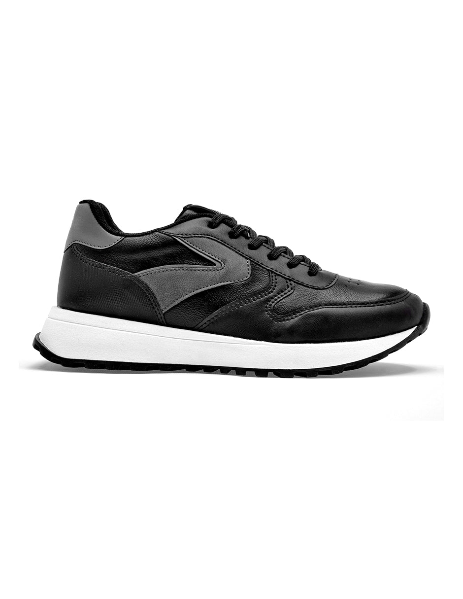 Tenis con cordones Exterior Sintético Color Negro Para Hombre De RBCOLLECTION