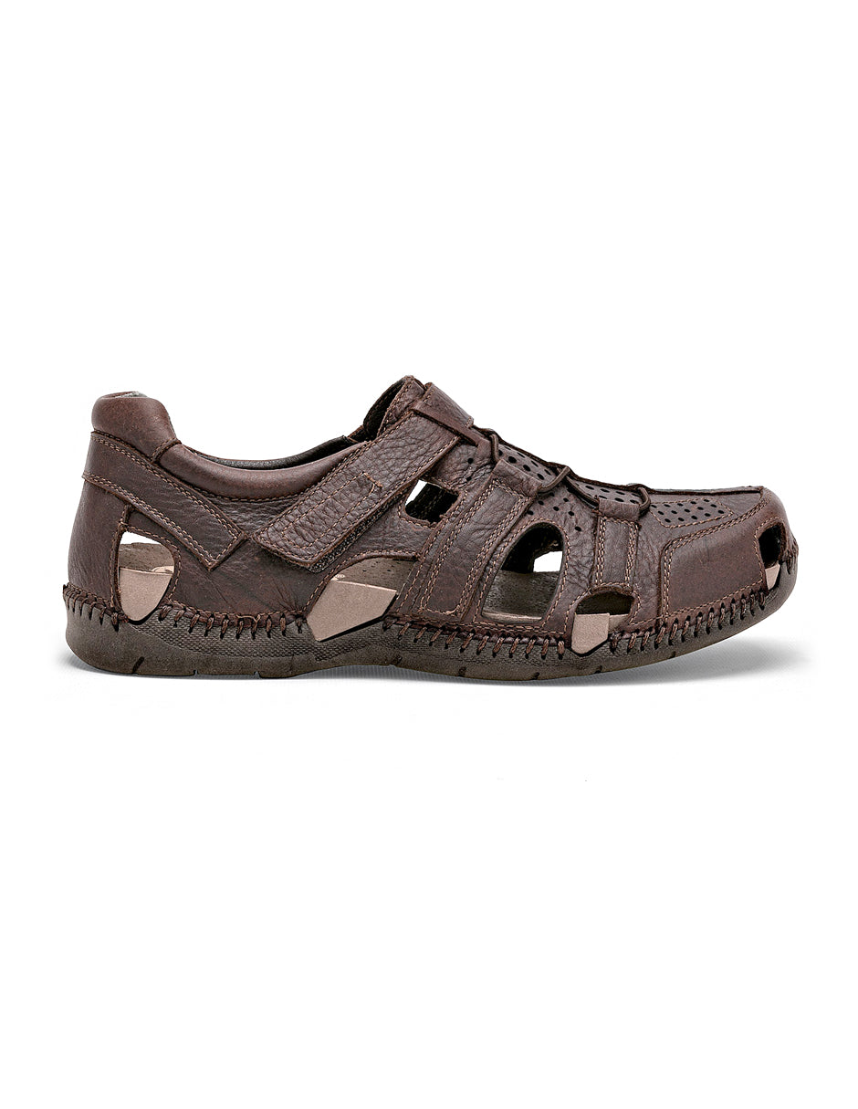 Sandalias casuales Exterior Piel Color Café Para Hombre De RBCOLLECTION