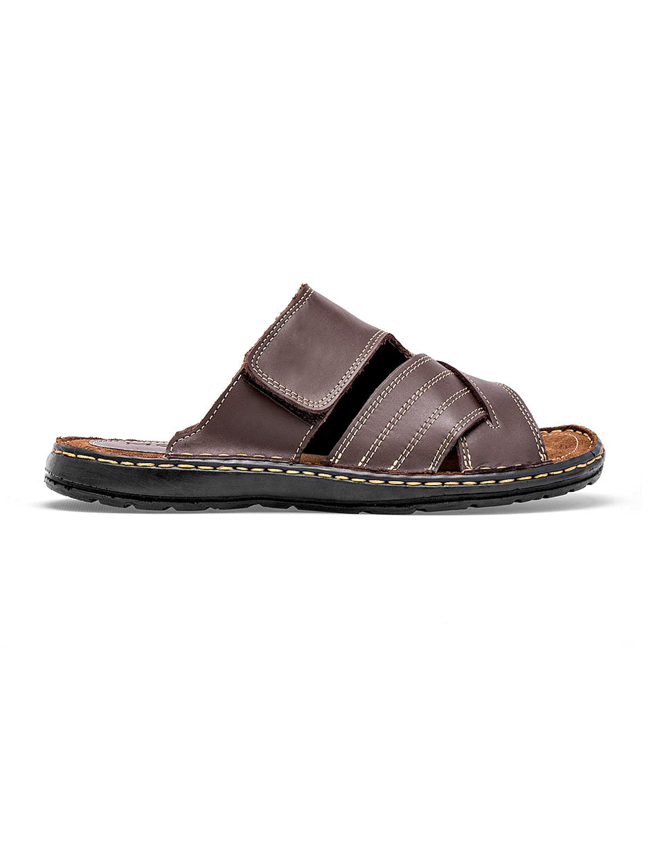 Sandalias casuales Exterior Piel Color Café Para Hombre De RBCOLLECTION