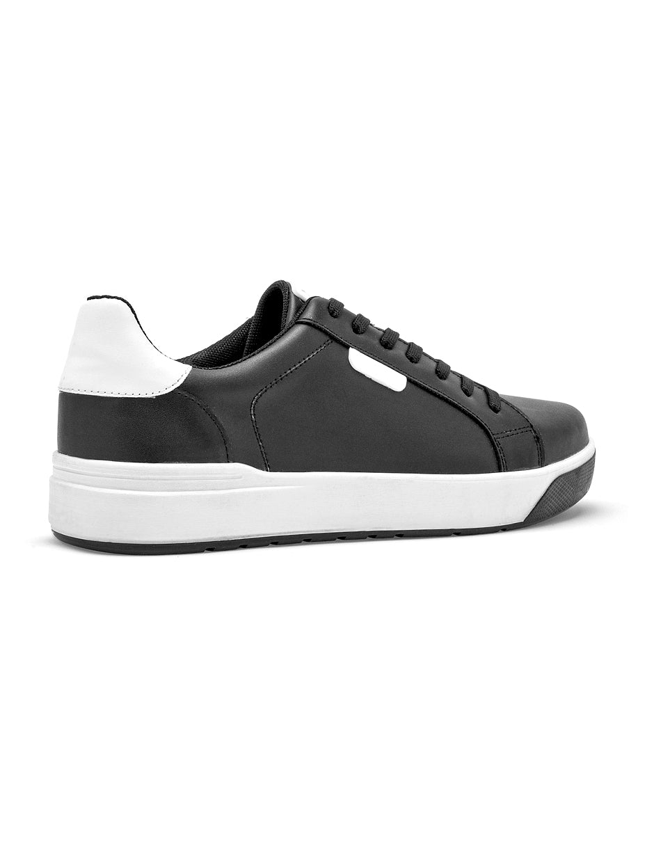 Tenis con cordones Exterior Sintético Color Negro Con Blanco Para Hombre De RBCOLLECTION