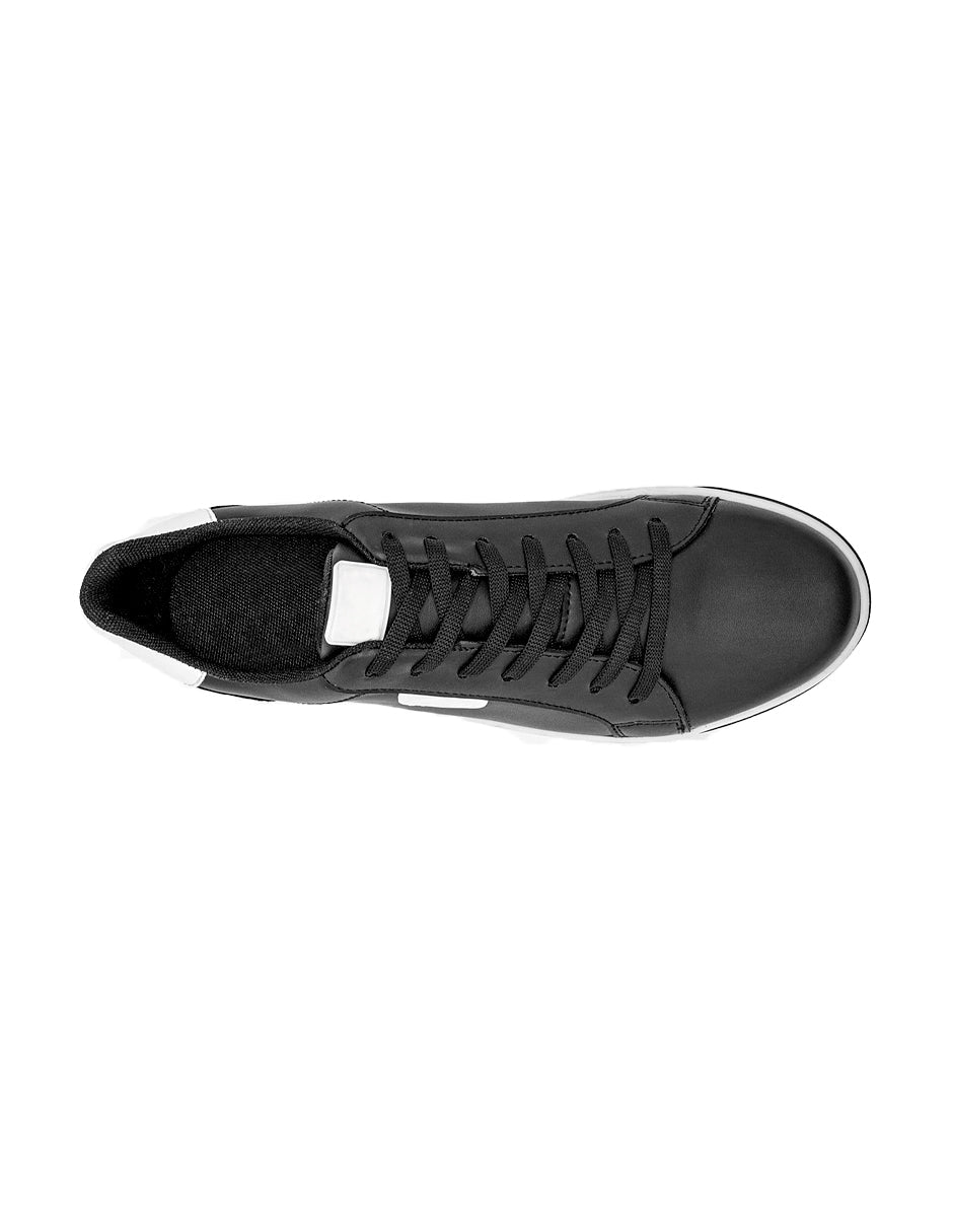 Tenis con cordones Exterior Sintético Color Negro Con Blanco Para Hombre De RBCOLLECTION