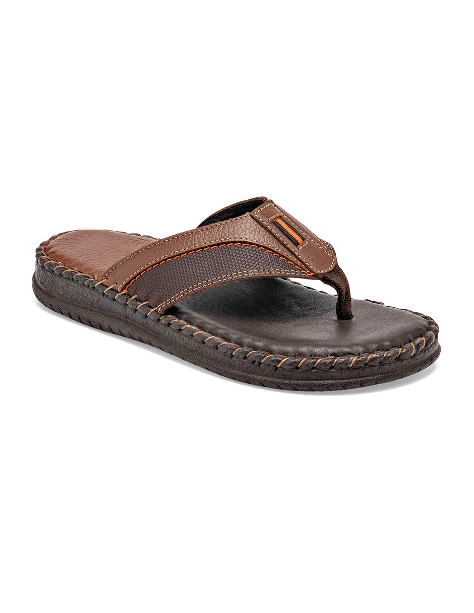 Sandalias casuales Exterior Piel Color Café Para Hombre De RBCOLLECTION