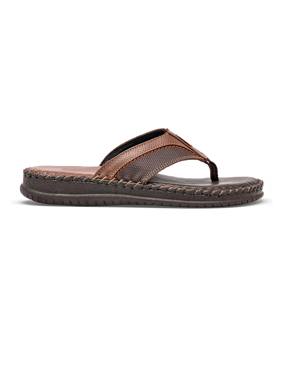 Sandalias casuales Exterior Piel Color Café Para Hombre De RBCOLLECTION