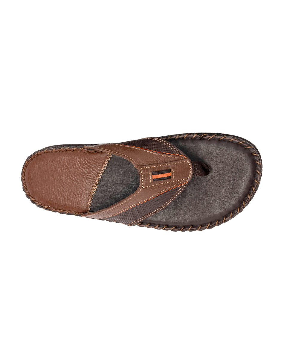 Sandalias casuales Exterior Piel Color Café Para Hombre De RBCOLLECTION