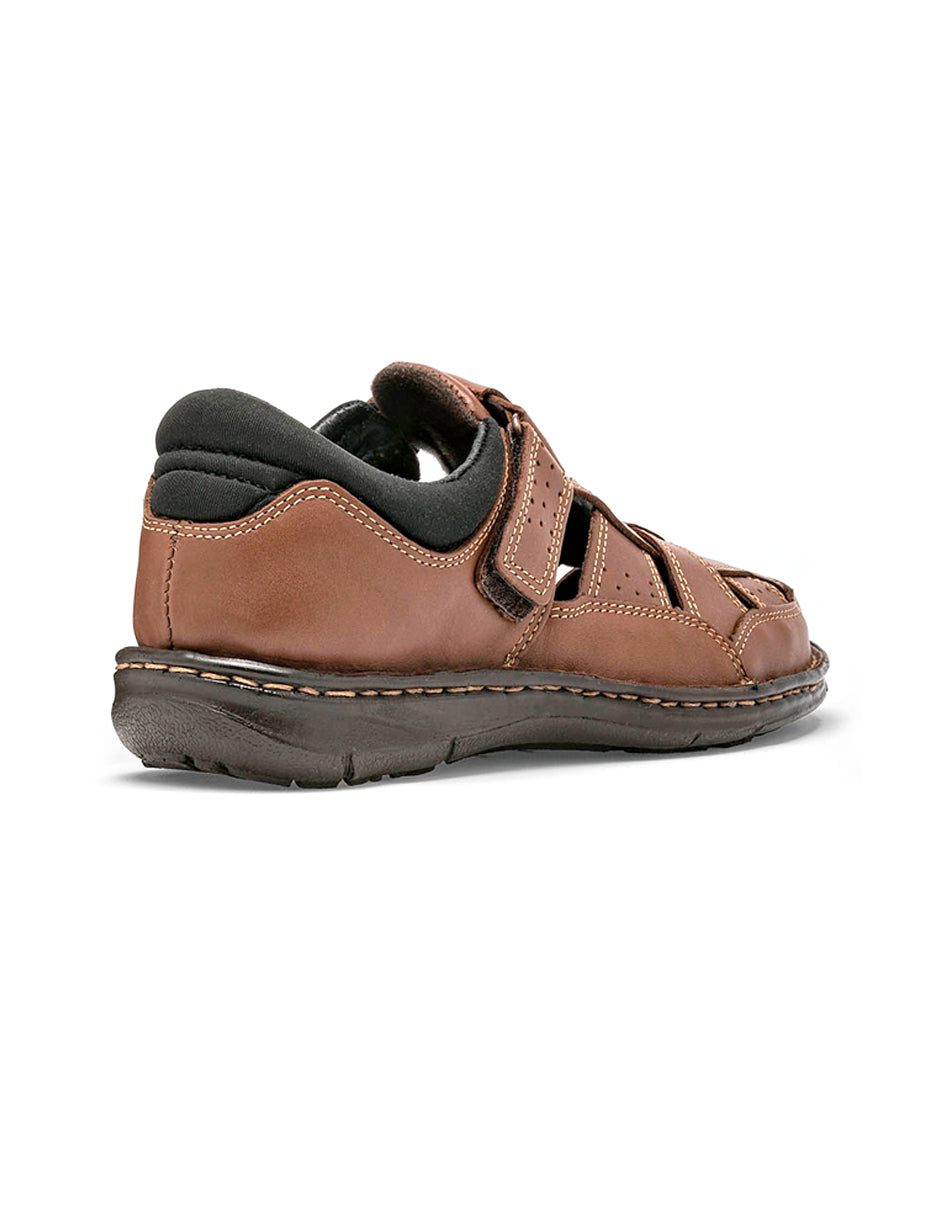 Sandalias casuales Exterior Piel Color Camel Con Negro Para Hombre De RBCOLLECTION