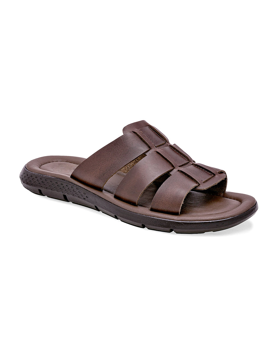 Sandalias casuales Exterior Piel Color Café Para Hombre De RBCOLLECTION