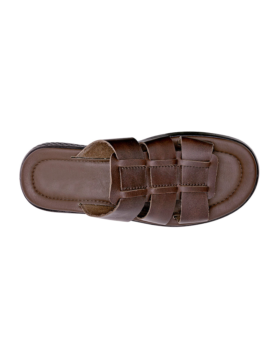 Sandalias casuales Exterior Piel Color Café Para Hombre De RBCOLLECTION