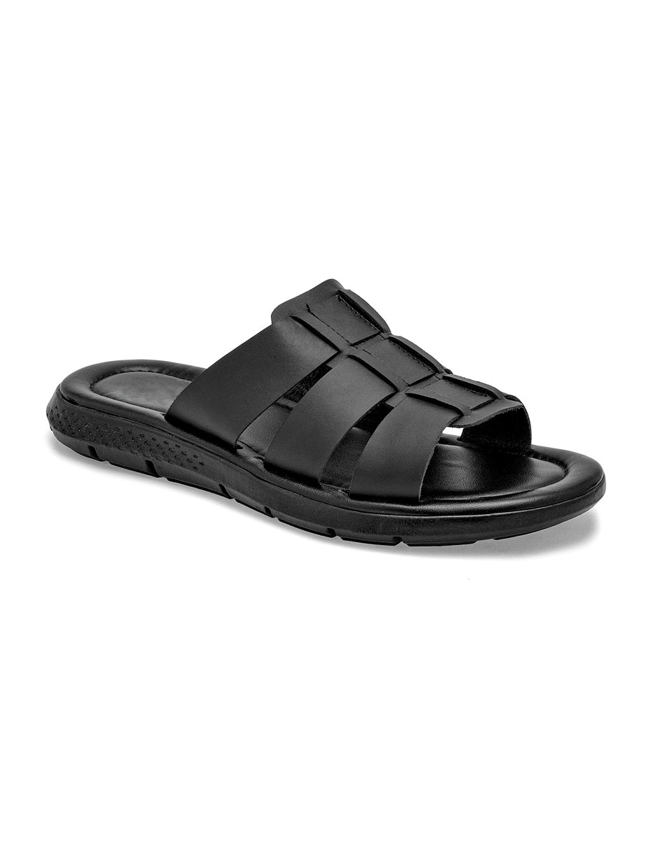 Sandalias casuales Exterior Piel Color Negro Para Hombre De RBCOLLECTION