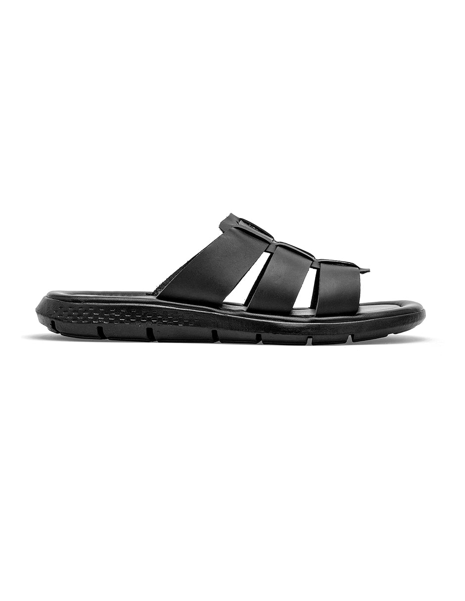 Sandalias casuales Exterior Piel Color Negro Para Hombre De RBCOLLECTION