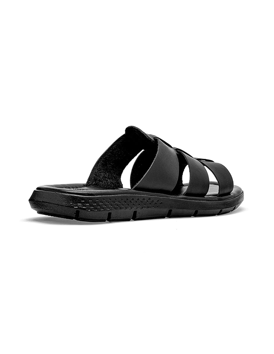 Sandalias casuales Exterior Piel Color Negro Para Hombre De RBCOLLECTION