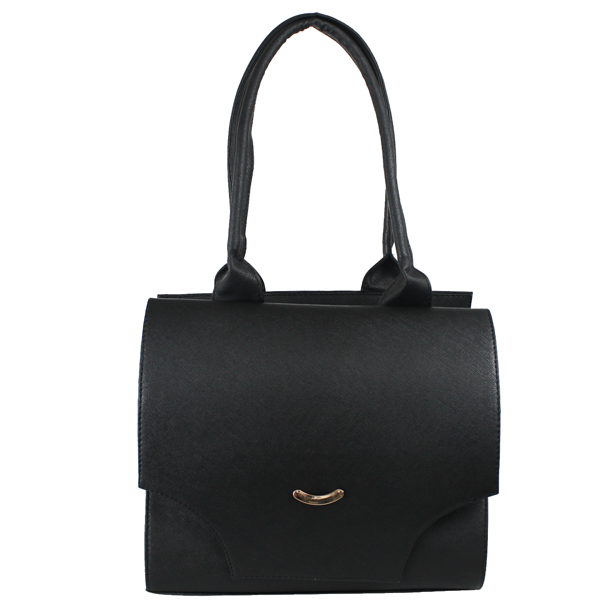 Bolsa Doble de Mano con Asa Larga Para Mujer Color Negro