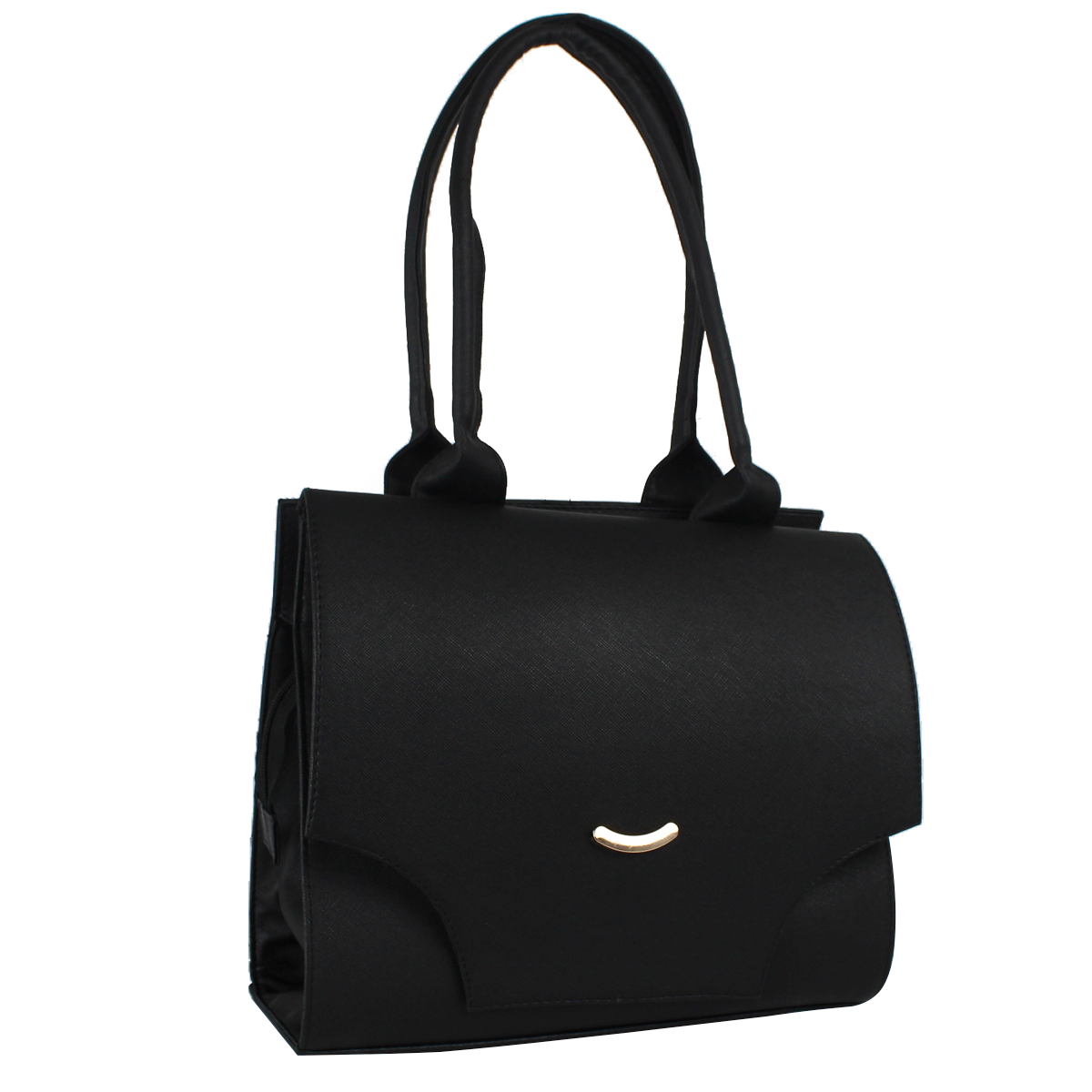 Bolsa Doble de Mano con Asa Larga Para Mujer Color Negro