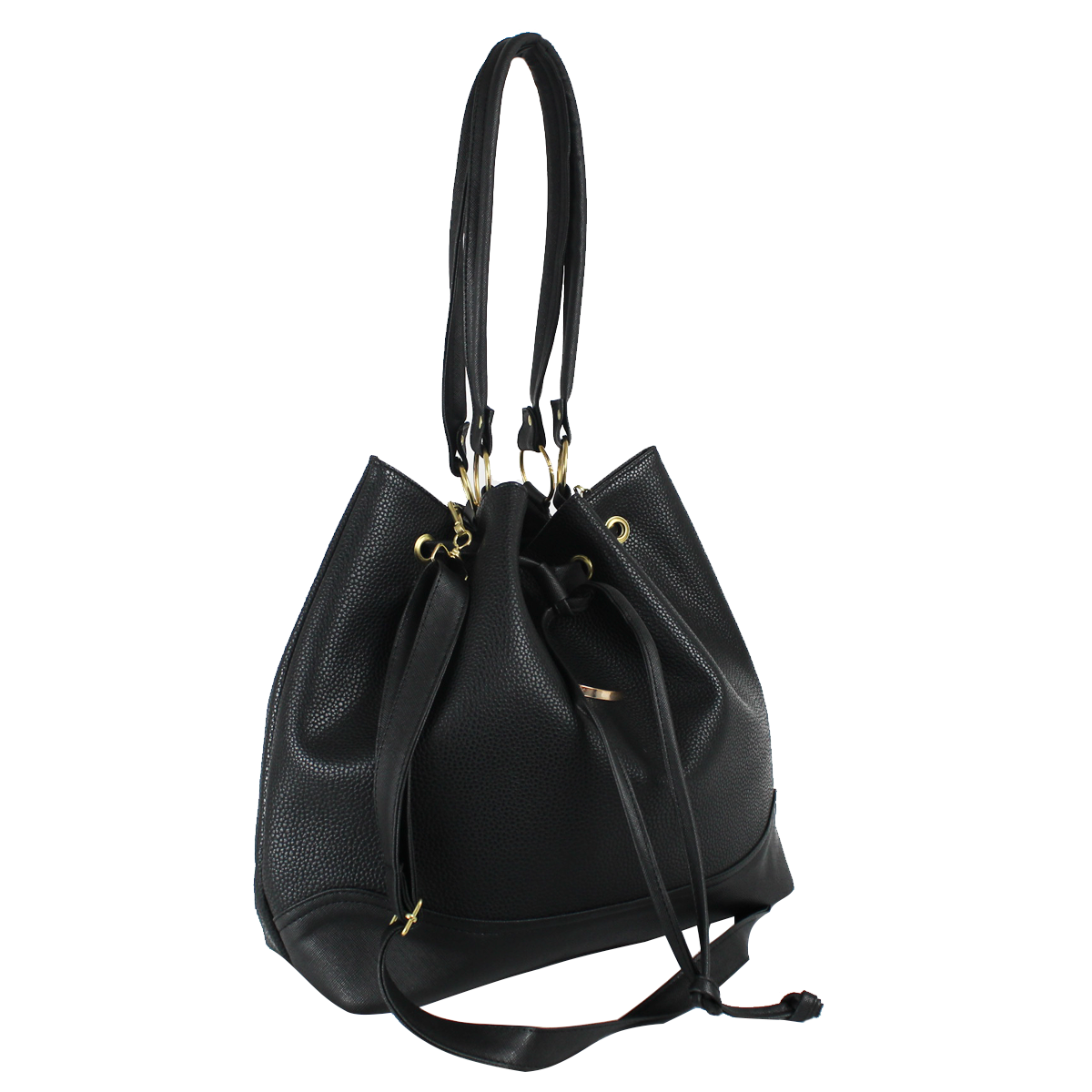 Bolsa Tote Amplia Para Mujer Convertible a Morral Color Negro