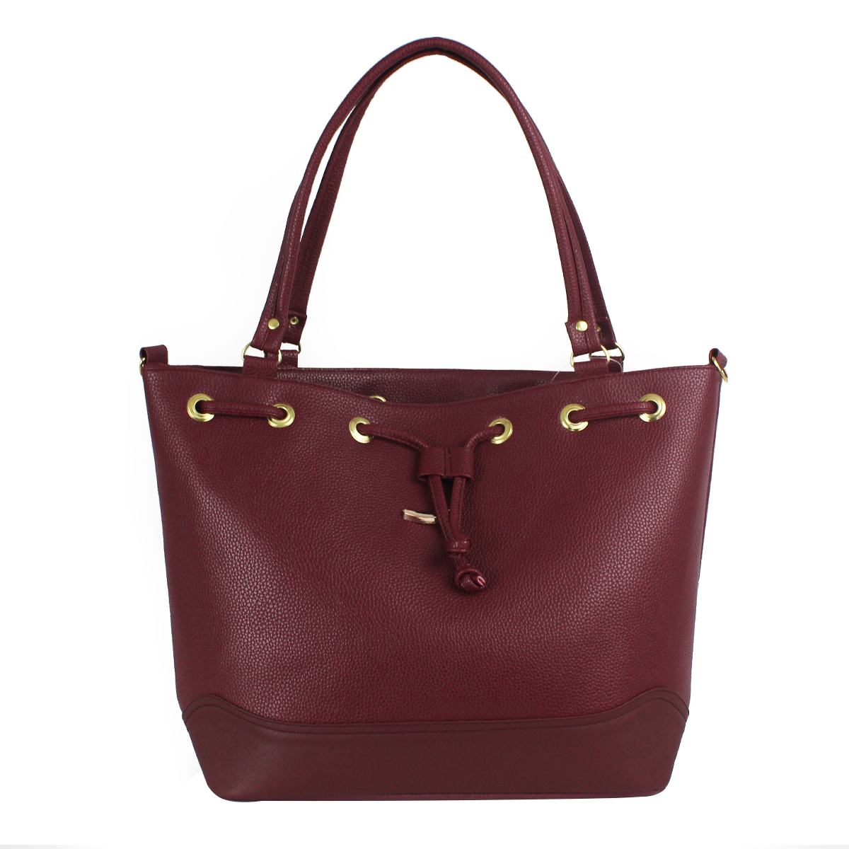 Bolsa Tote Amplia Para Mujer Convertible a Morral Color Vino