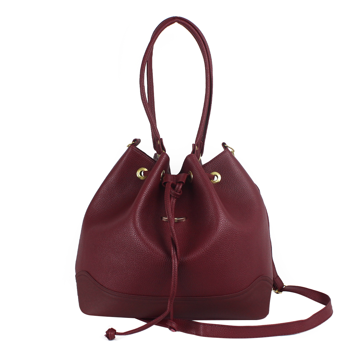 Bolsa Tote Amplia Para Mujer Convertible a Morral Color Vino