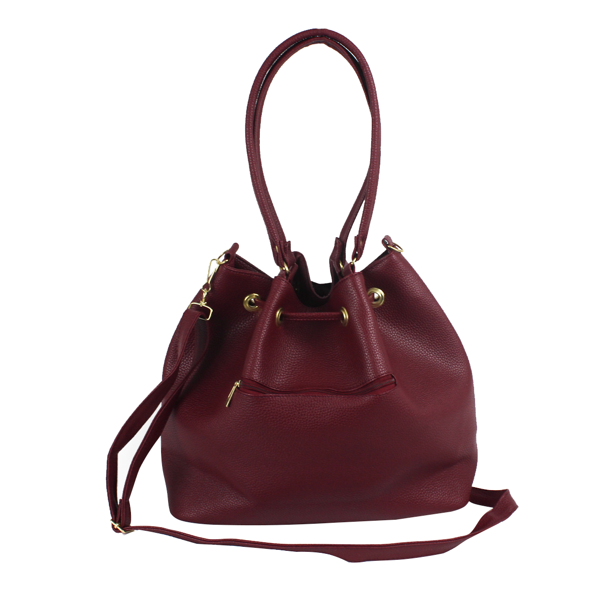 Bolsa Tote Amplia Para Mujer Convertible a Morral Color Vino