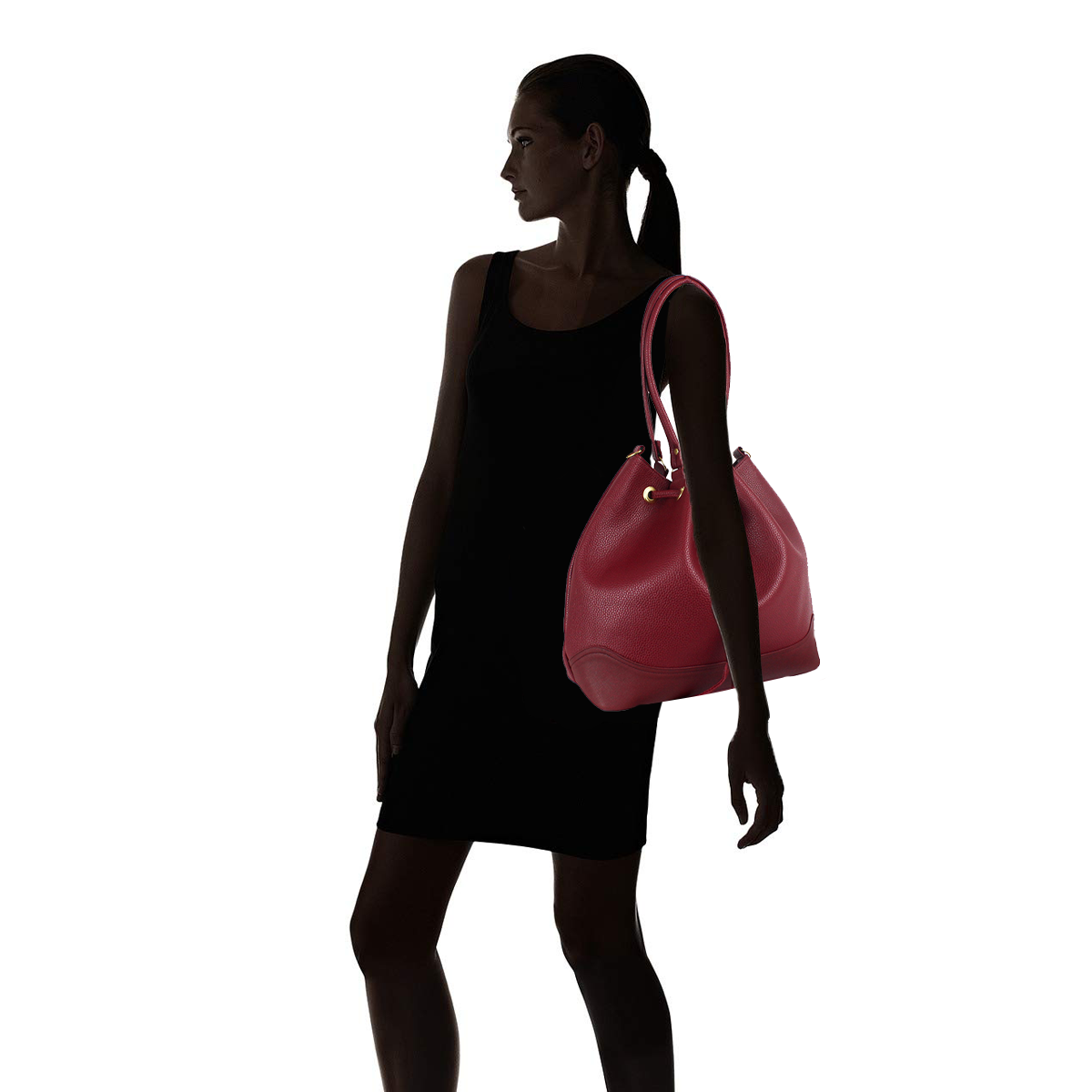 Bolsa Tote Amplia Para Mujer Convertible a Morral Color Vino