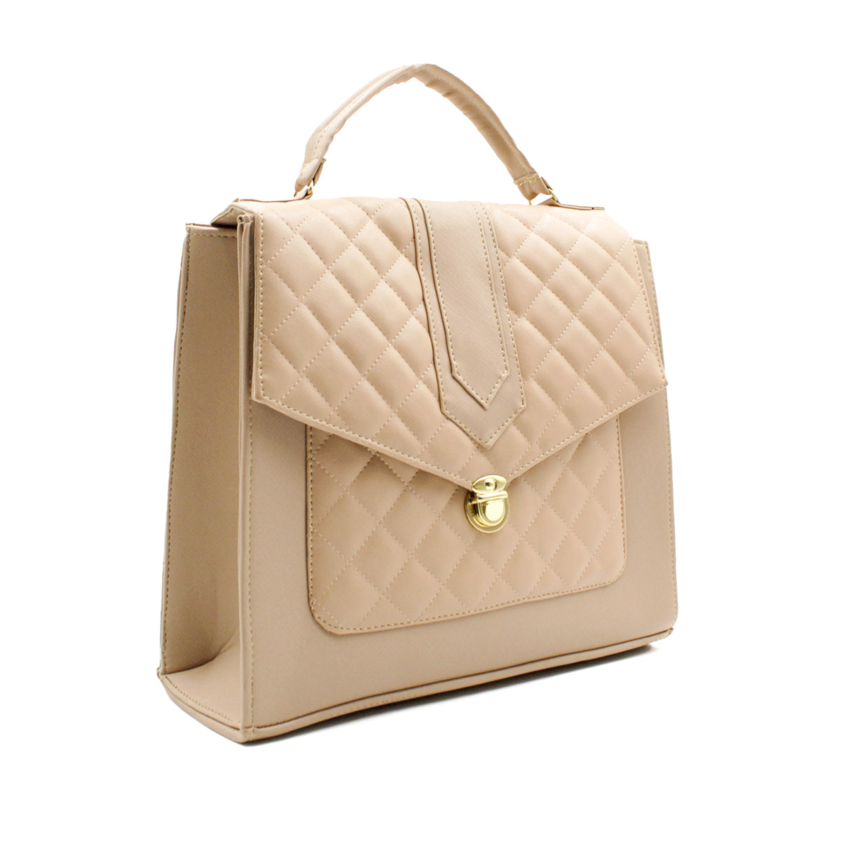 Bolsa Satchel Asa simple Color Beige  Exterior Piel sintética de RBCOLLECTION