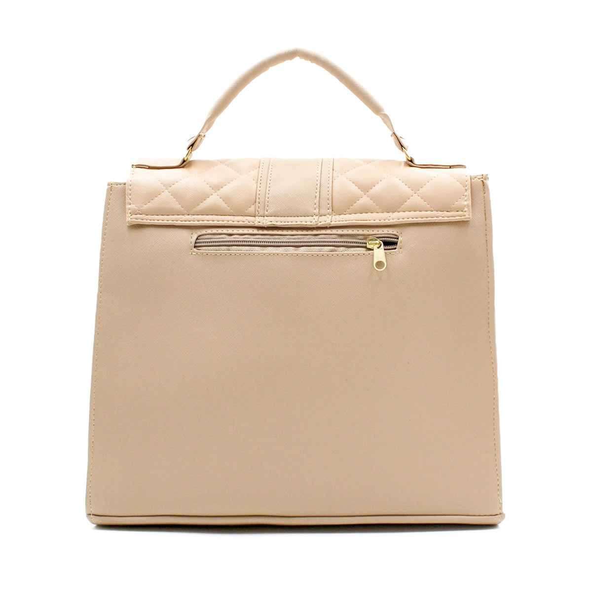 Bolsa Satchel Asa simple Color Beige  Exterior Piel sintética de RBCOLLECTION