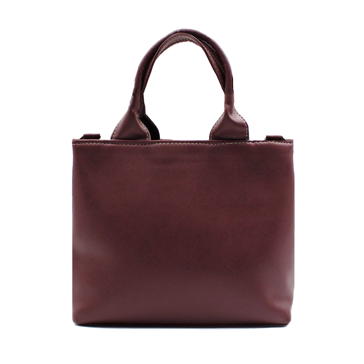 Bolsa Satchel Doble asa Color Vino Exterior Piel sintética de RBCOLLECTION