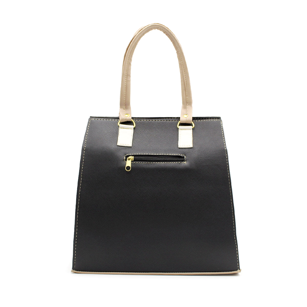 Bolsa Satchel Doble asa Color Negro Exterior Piel sintética de RBCOLLECTION