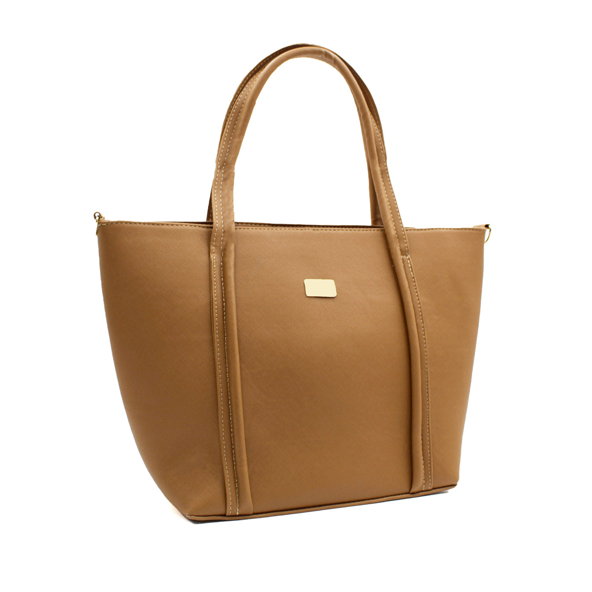 Bolsa Tote Doble asa Color Camel Exterior Piel sintética de RBCOLLECTION