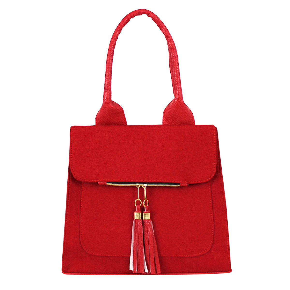 Bolsa casual con Monedero Exterior Doble Asa Color Rojo