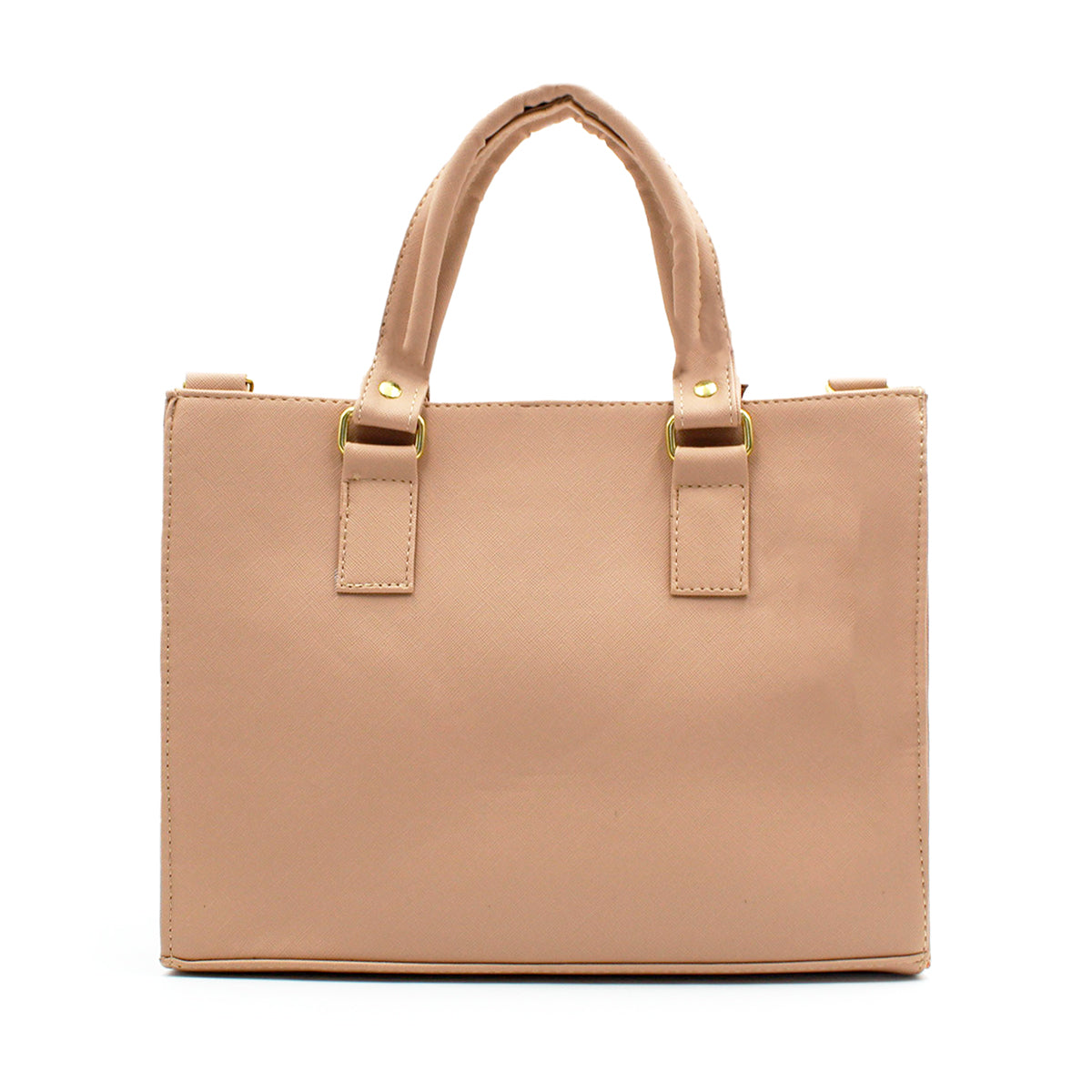 Bolsa Satchel Doble asa Color Beige  Exterior Piel sintética de RBCOLLECTION