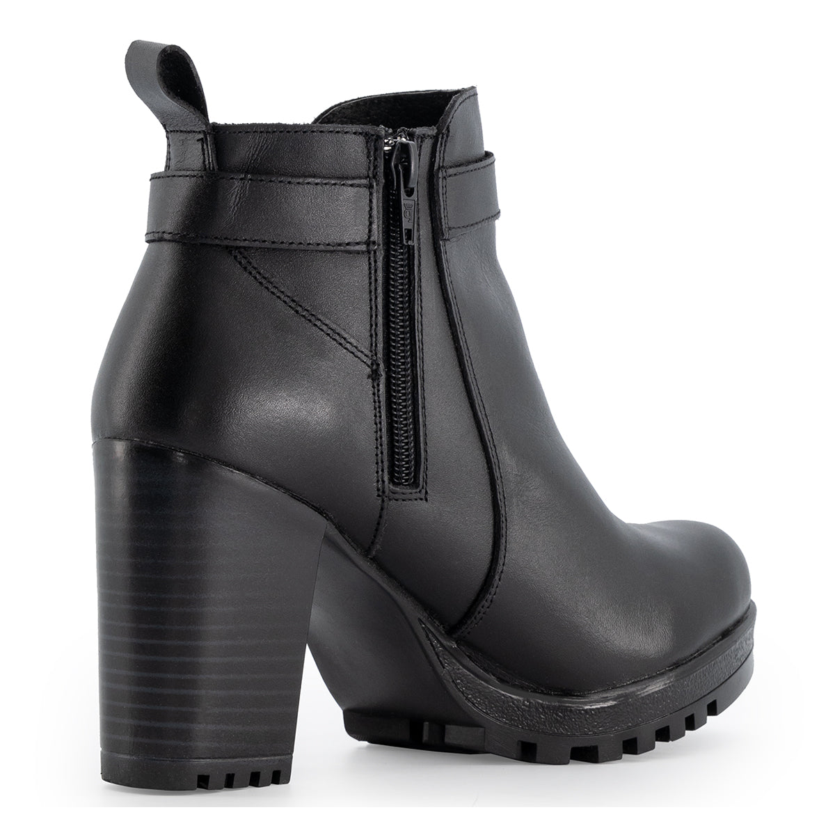 Botín con tacón Exterior Piel natural Color Negro Para Mujer De RBCOLLECTION