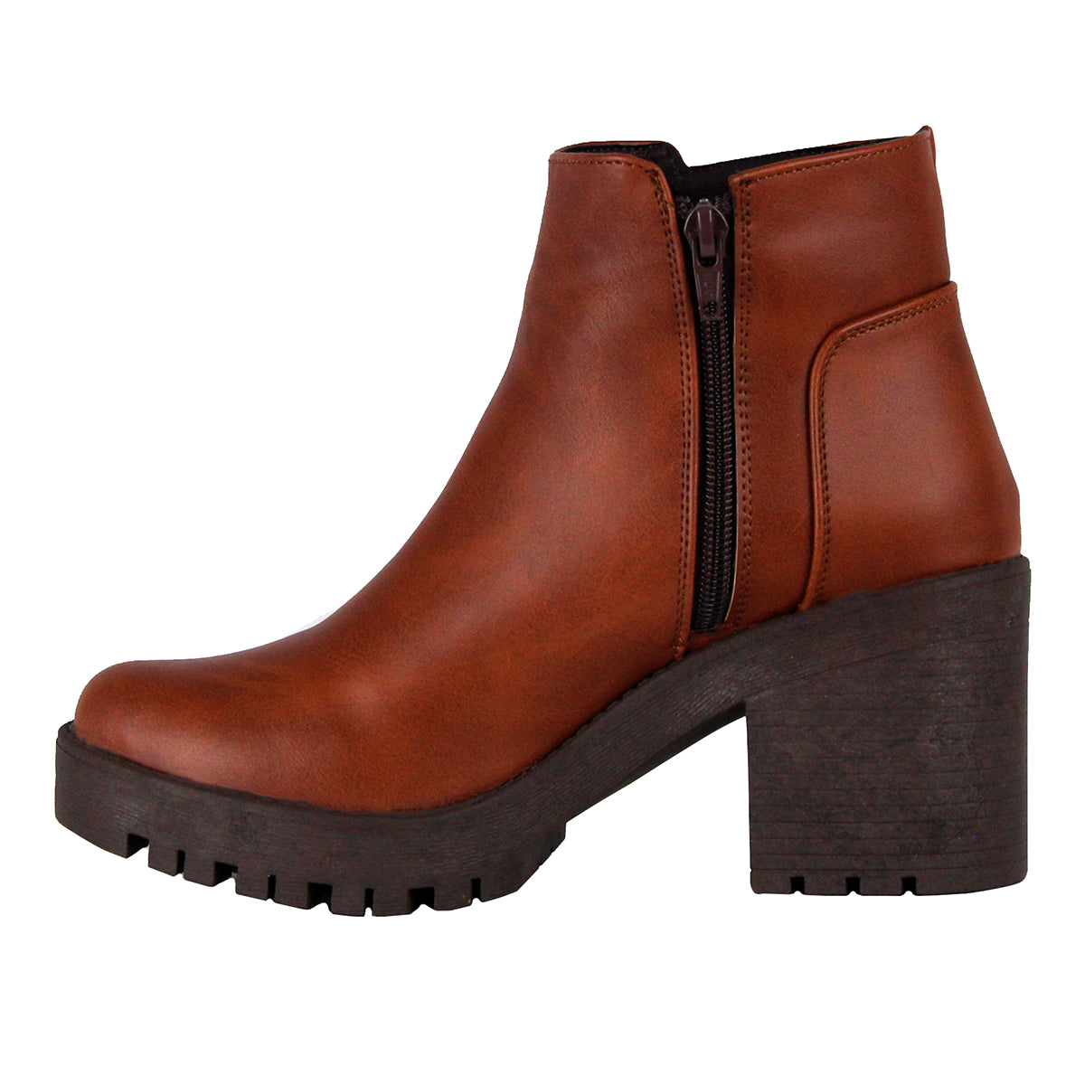 Bota casual Exterior Piel sintética Color Café Para Mujer De RBCOLLECTION