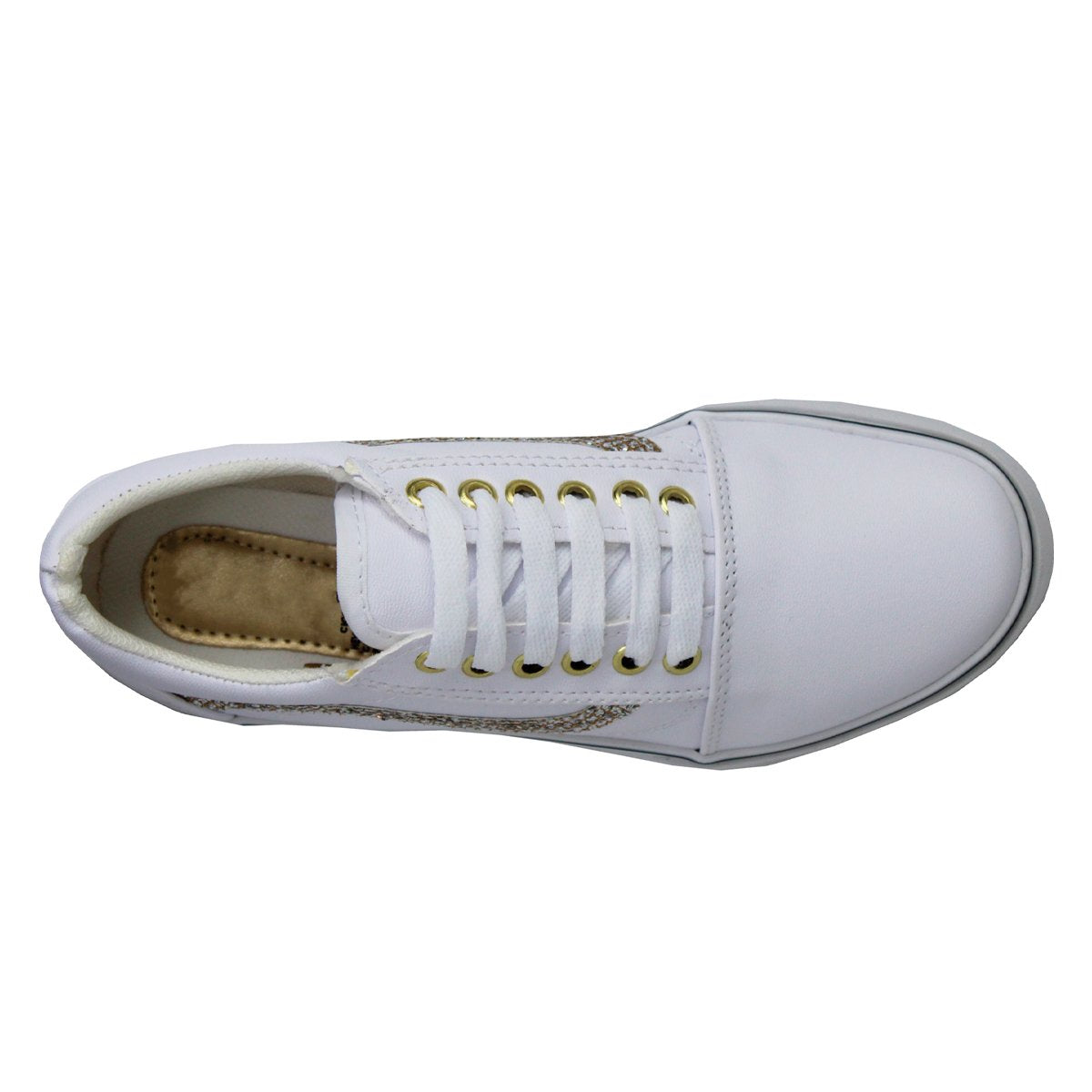 Tenis con cordones Exterior Piel sintética Color Blanco Para Mujer De RBCOLLECTION
