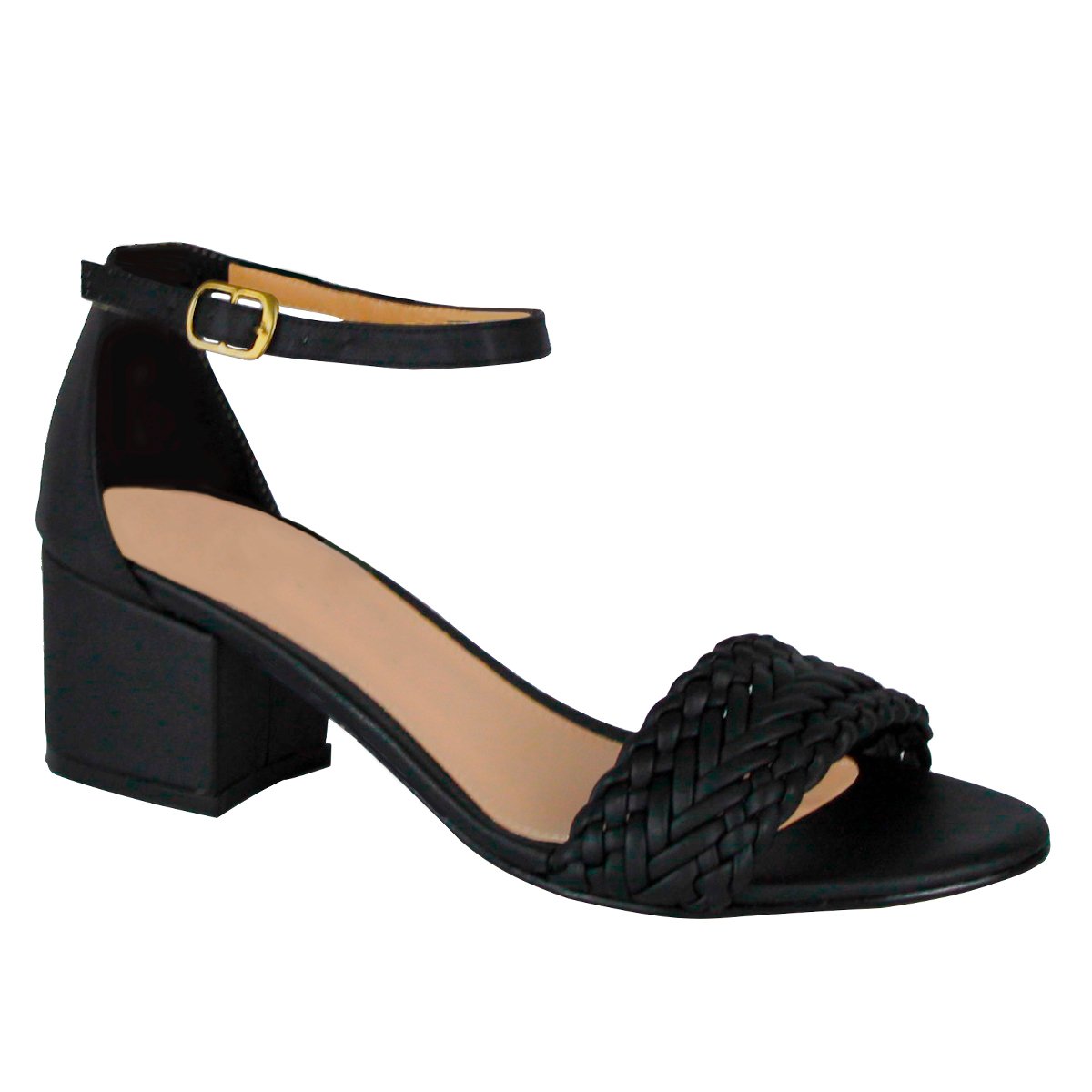 Sandalias con tacón Exterior Piel sintética Color Negro Para Mujer De RBCOLLECTION