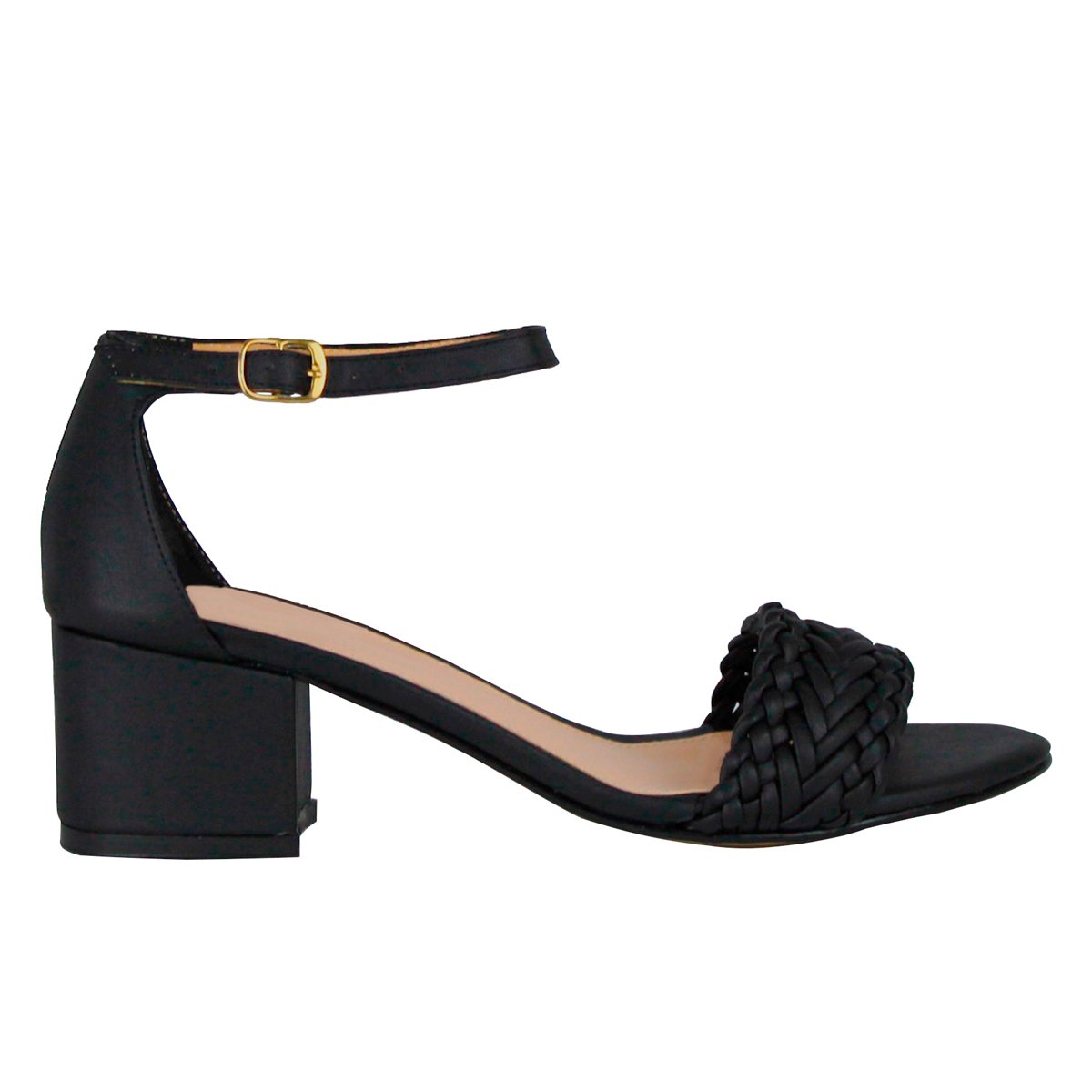 Sandalia con tacón Exterior Piel sintética Color Negro Para Mujer De RBCOLLECTION
