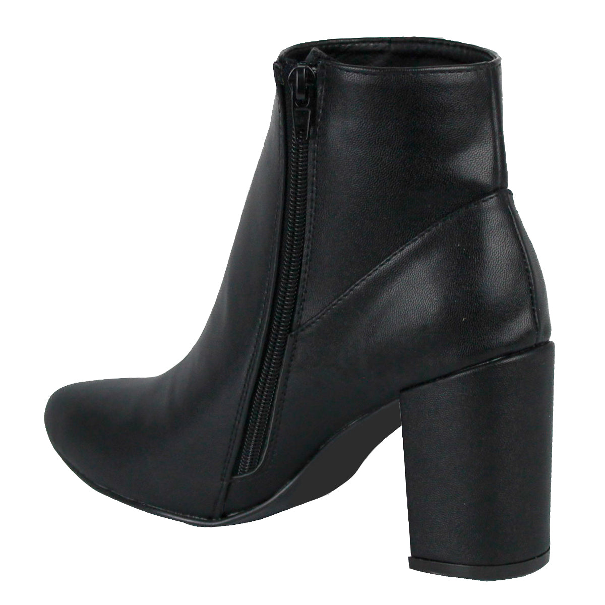 Botín con tacón Exterior Piel sintética Color Negro Para Mujer De RBCOLLECTION