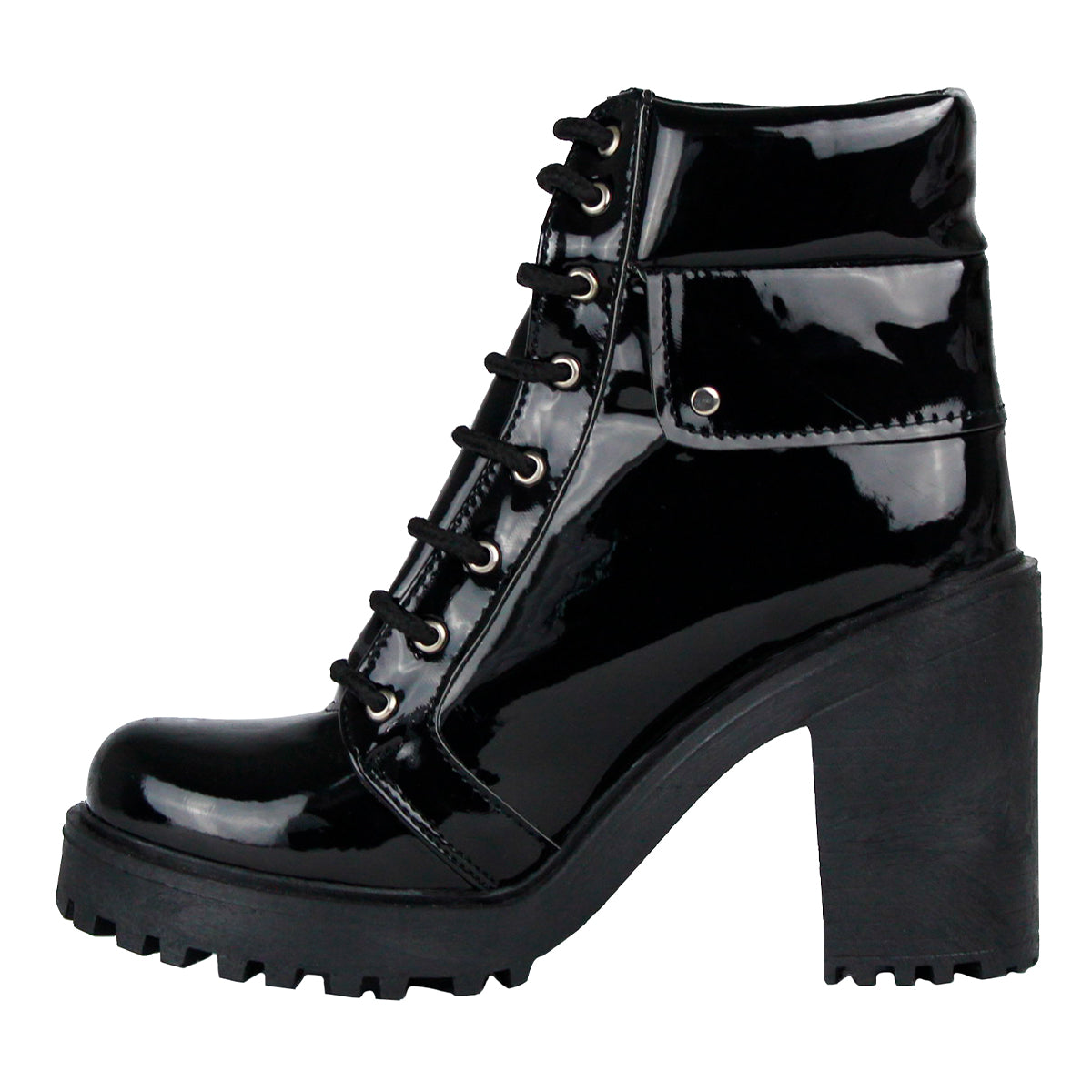 Bota casual Exterior Charol Color Negro Para Mujer De RBCOLLECTION