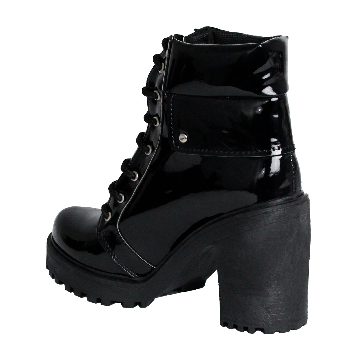 Bota casual Exterior Charol Color Negro Para Mujer De RBCOLLECTION