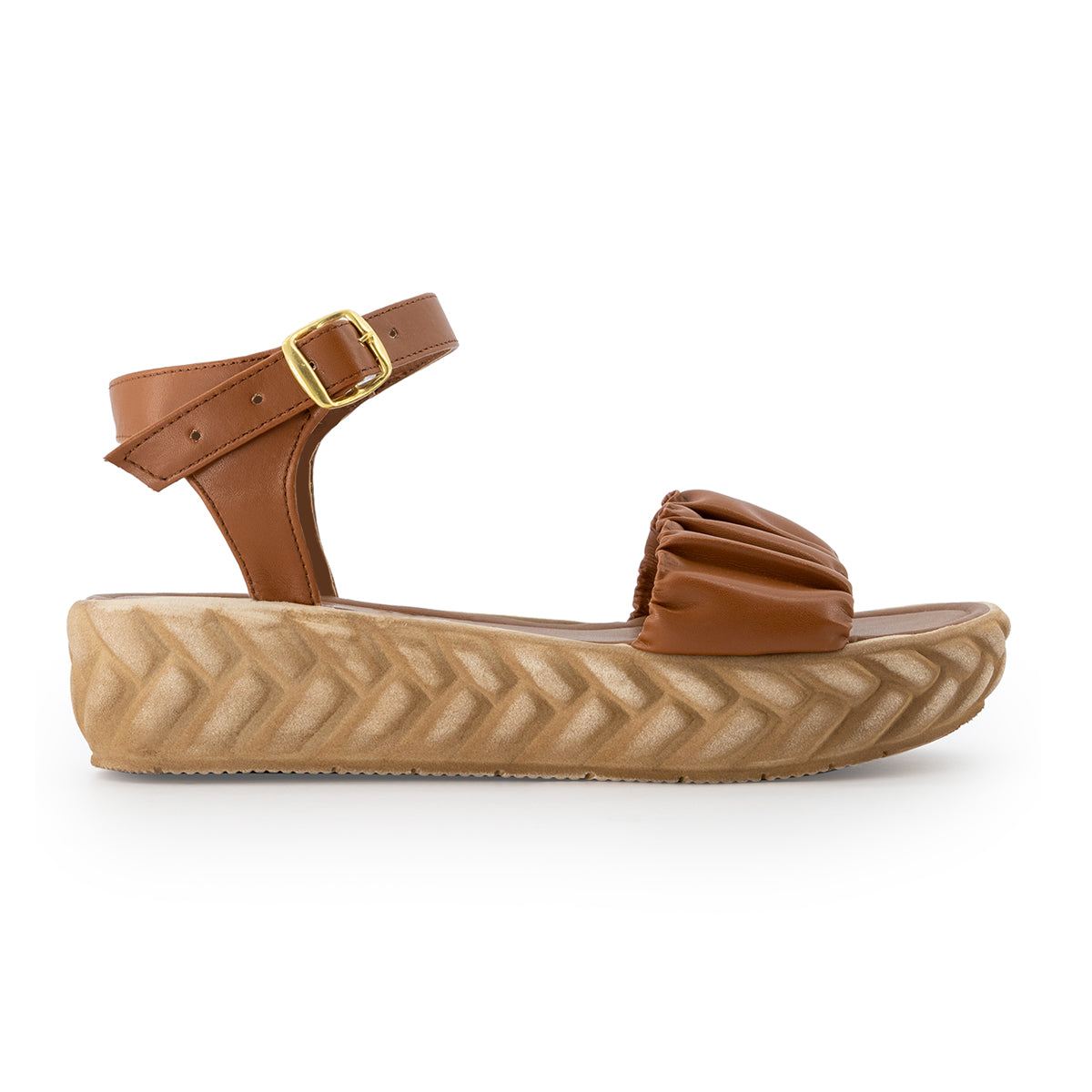 Sandalias de piso Exterior Piel sintética Color Camel  Para Mujer De RBCOLLECTION