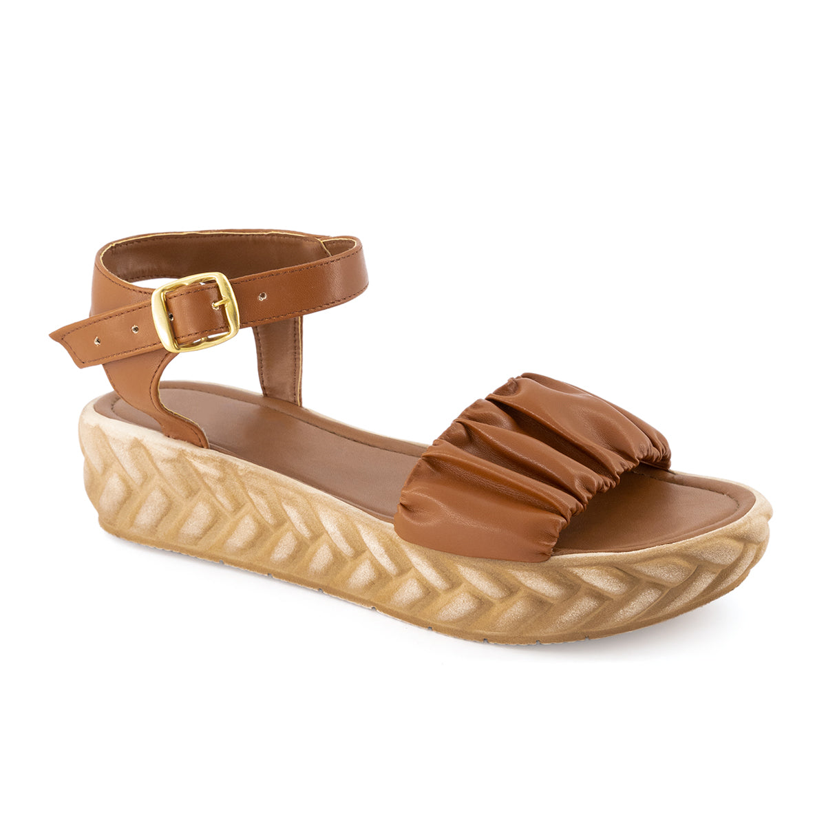 Sandalias de piso Exterior Piel sintética Color Beige  Para Mujer De RBCOLLECTION