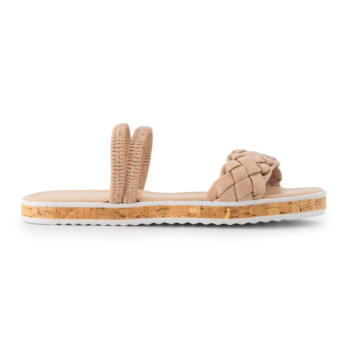 Sandalias de piso Exterior Piel sintética Color Beige  Para Mujer De RBCOLLECTION