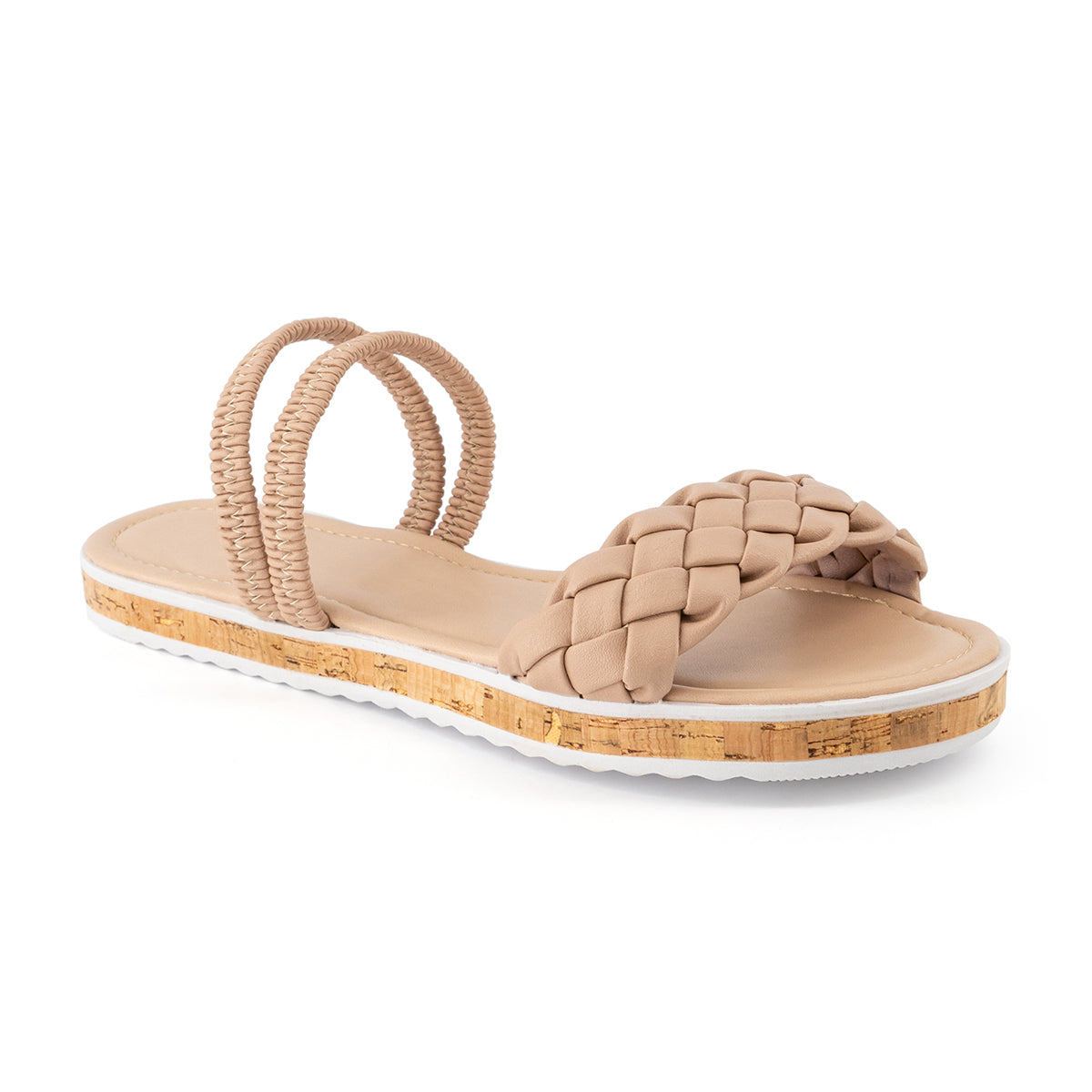 Sandalias de piso Exterior Piel sintética Color Beige  Para Mujer De RBCOLLECTION