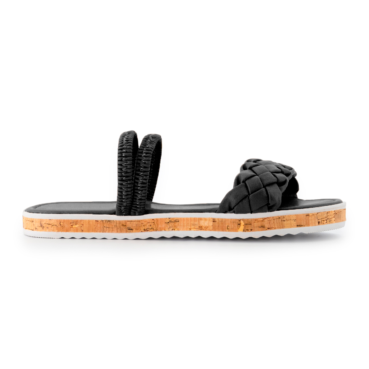 Sandalias de piso Exterior Piel sintética Color Negro Para Mujer De RBCOLLECTION