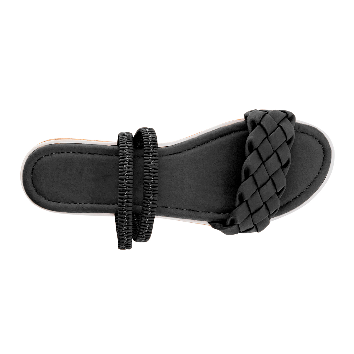 Sandalias de piso Exterior Piel sintética Color Negro Para Mujer De RBCOLLECTION