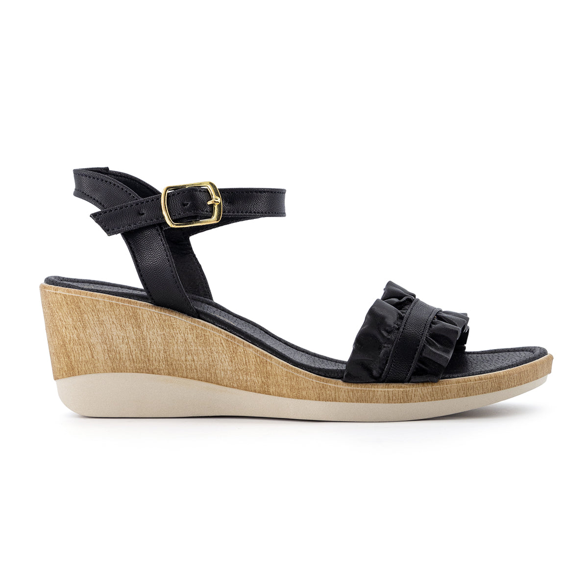 Sandalias con plataforma Exterior Piel sintética Color Negro Para Mujer De RBCOLLECTION