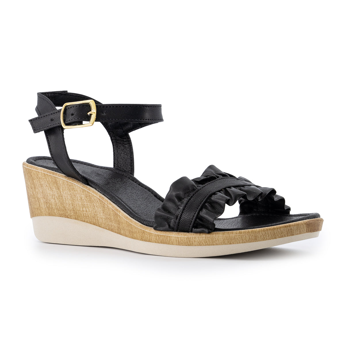 Sandalias con plataforma Exterior Piel sintética Color Negro Para Mujer De RBCOLLECTION