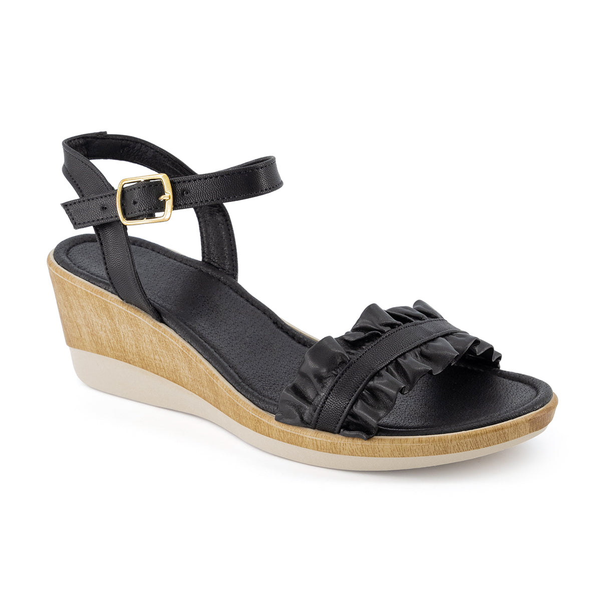 Sandalias con plataforma Exterior Piel sintética Color Negro Para Mujer De RBCOLLECTION