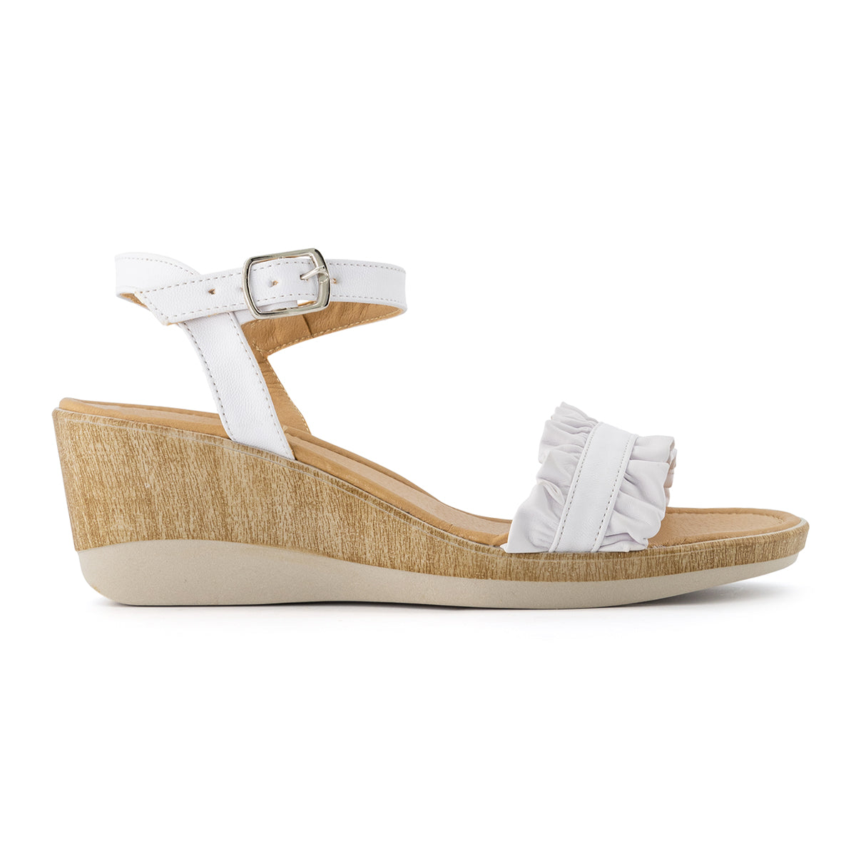 Sandalias con plataforma Exterior Piel sintética Color Blanco Para Mujer De RBCOLLECTION