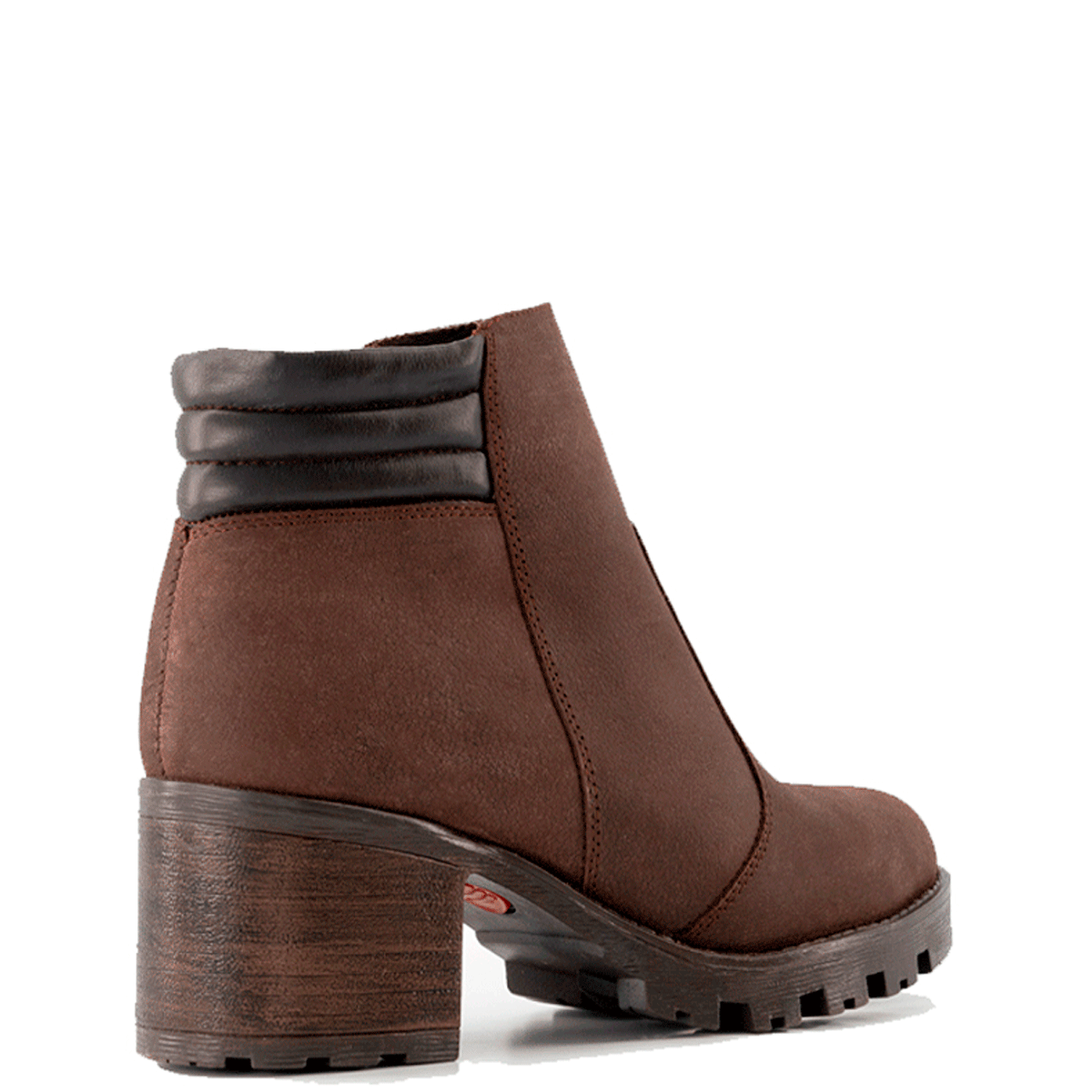 Botín con tacón Exterior Piel Color Café Para Mujer De RBCOLLECTION