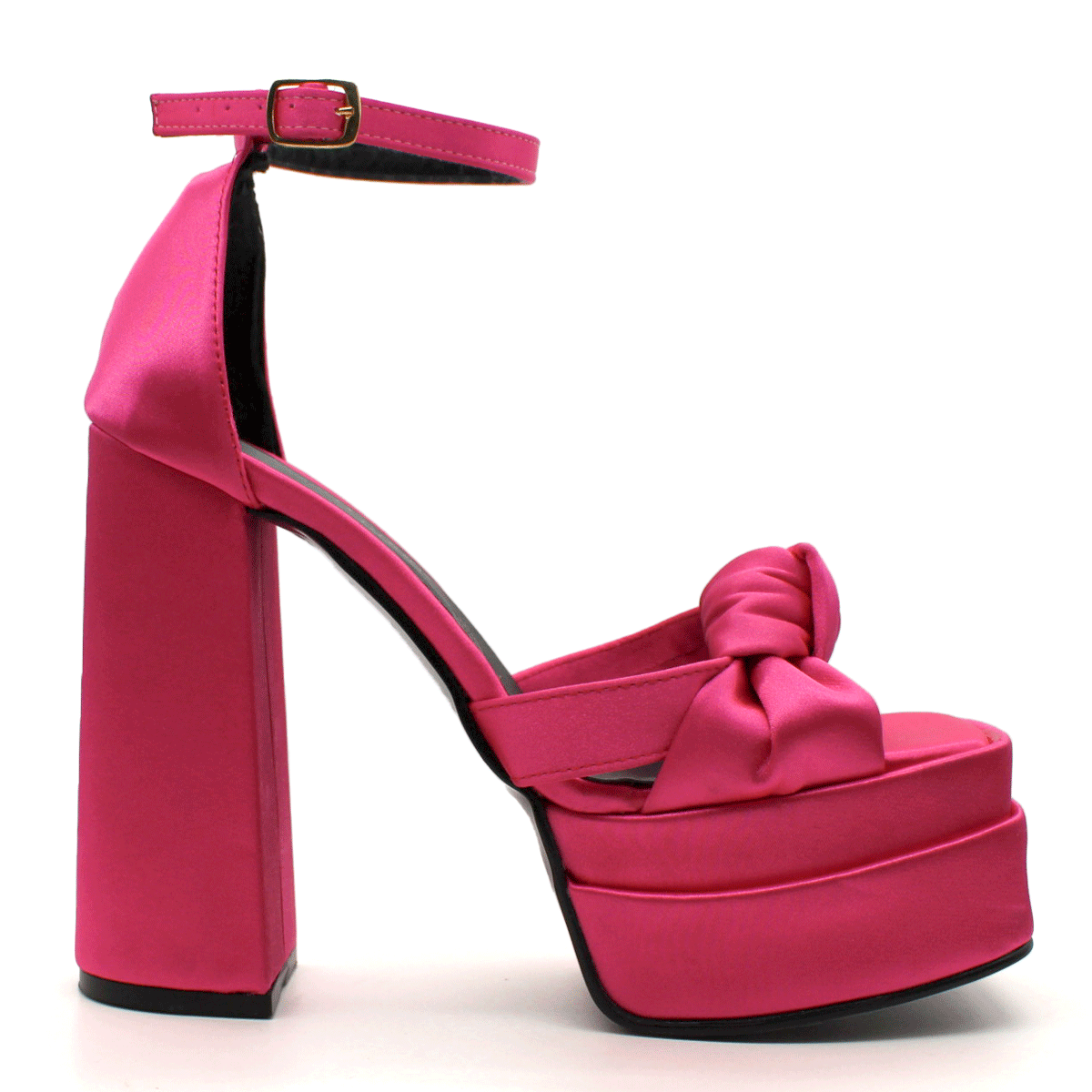 Sandalia con tacón Exterior Textil Color Rosa Para Mujer De RBCOLLECTION