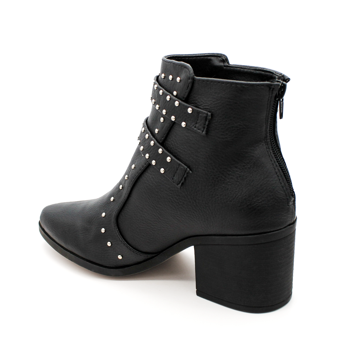 Botín con tacón Exterior Piel sintética Color Negro Para Mujer De RBCOLLECTION