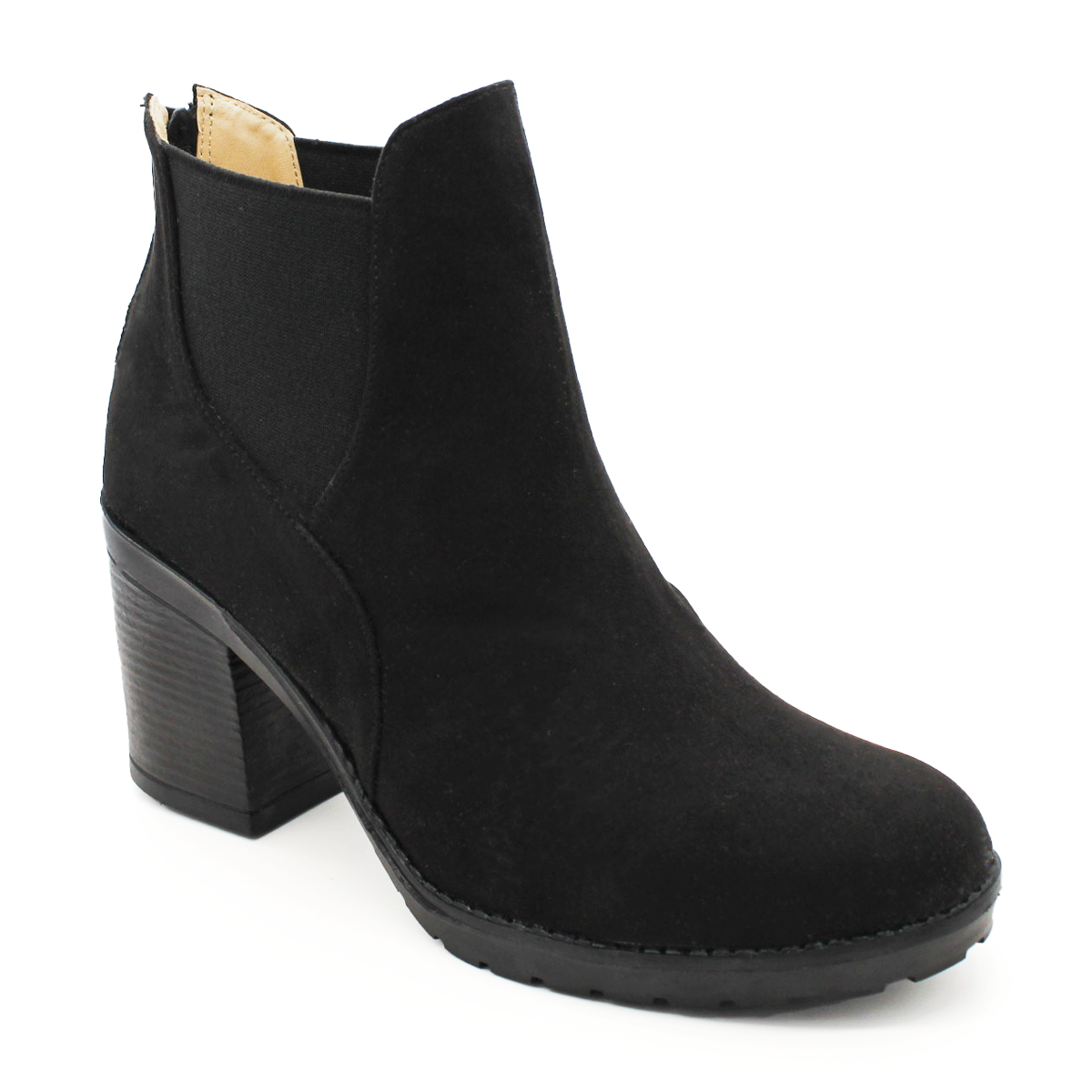 Botín con tacón Exterior Piel sintetica Color Negro Para Mujer De RBCOLLECTION